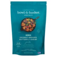 Bowl & Basket Specialty Tail-On Jumbo Coconut Breaded Butterfly Shrimp, 32 oz