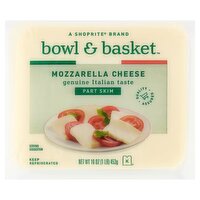 Bowl & Basket Part Skim Mozzarella Cheese, 16 oz