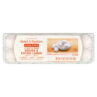  Bowl & Basket Cage Free White Eggs, Extra Large, 12 count, 27 oz, 12 Each