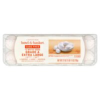  Bowl & Basket Cage Free White Eggs, Extra Large, 12 count, 27 oz