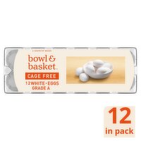 Bowl & Basket Cage Free White Eggs, Extra Large, 12 count, 27 oz