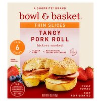 Bowl & Basket Thin Slices Tangy Pork Roll, 6 count, 6 oz