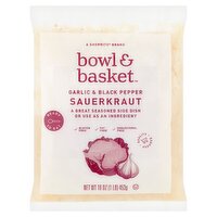 Bowl & Basket Garlic & Black Pepper Sauerkraut, 16 oz, 16 Ounce