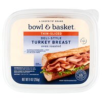 Bowl & Basket Thin-Sliced Oven Roasted Deli-Style Turkey Breast, 9 oz, 9 Ounce