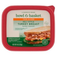 Bowl & Basket Thin-Sliced Deli-Style Honey Roasted Turkey Breast, 9 oz