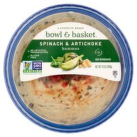 Bowl & Basket Spinach & Artichoke Hummus, 10 oz, 10 Ounce