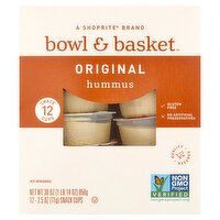 Bowl & Basket Original Hummus, 12 count, 2.5 oz