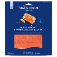 Bowl & Basket Specialty Smoked Atlantic Prime Salmon, 4 oz, 4 Ounce