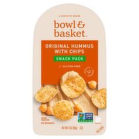 Bowl & Basket Original Hummus with Chips Snack Pack, 3 oz, 3 Ounce