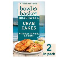 Bowl & Basket Boardwalk Crab Cakes with Bell Peppers & Onions, 2 count, 6 oz