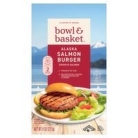 Bowl & Basket Alaska Salmon Burger Patties, 2 count, 8 oz