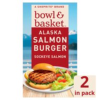 Bowl & Basket Alaska Salmon Burger Patties, 2 count, 8 oz