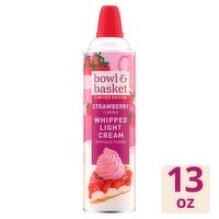 Bowl & Basket Strawberry Flavored Whipped Light Cream Limited Edition, 13 oz