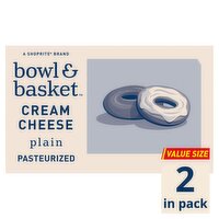 Bowl & Basket Plain Cream Cheese Value Size, 8 oz, 2 count