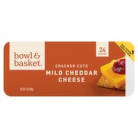 Bowl & Basket Cracker Cuts Mild Cheddar Cheese, 24 count, 7 oz