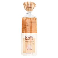 Bowl & Basket 100% Whole Wheat Sliced Bread, 16 oz, 16 Ounce