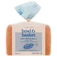 Bowl & Basket Sliced Light Hotdog Rolls, 8 count, 14 oz