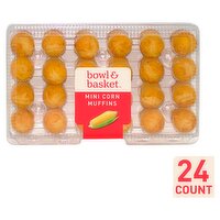Bowl & Basket Mini Corn Muffins, 24 count, 21 oz