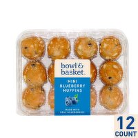 Bowl & Basket Mini Blueberry Muffins, 12 count, 10.5 oz