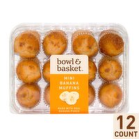 Bowl & Basket Mini Banana Muffins, 12 count, 10.5 oz