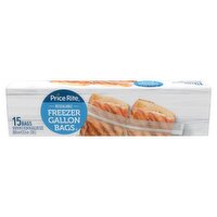 Price Rite Resealable Freezer Gallon Bags, 15 count