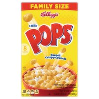 Kellogg's Corn Pops Sweet Crispy Crunch Sweetened Corn Cereal Family Size, 16.4 oz