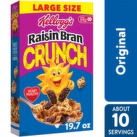 Kellogg's Raisin Bran Crunch Cereal Large Size, 19.7 oz