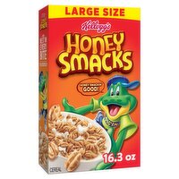Kellogg's Honey Smacks Sweetened Puffed Wheat Cereal Large Size, 16.3 oz