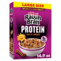 Kellogg's Raisin Bran Protein Touch of Cinnamon Cereal Large Size, 14.9 oz