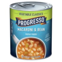 Progresso Vegetable Classics Macaroni & Bean Soup, 19 oz, 19 Ounce