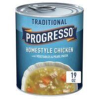 Progresso Traditional Homestyle Chicken with Vegetables & Pearl Pasta Soup, 19 oz