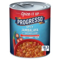 Progresso Hot Spicy Jambalaya with Sausage & Ham Soup, 18.5 oz, 18.5 Ounce