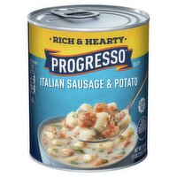 Progresso Rich & Hearty Italian Sausage & Potato Soup, 18.5 oz, 18.5 Ounce