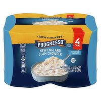 Progresso New England Clam Chowder Soup, 18.5 oz, 4 count