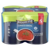 Progresso Vegetable Classics Tomato Basil Soup, 19 oz, 4 count