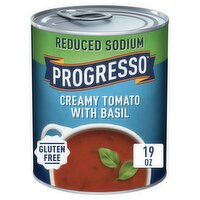 Progresso Reduced Sodium Creamy Tomato with Basil Soup, 19 oz, 19 Ounce