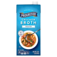 Progresso Unsalted Chicken Broth, 32 oz, 32 Ounce