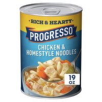 Progresso Rich & Hearty Chicken & Homestyle Noodles Soup, 19 oz