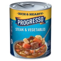 Progresso Rich & Hearty Steak & Vegetables Soup, 18.8 oz