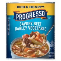 PROGRESSO Savory Beef Barley Vegetable Soup, 18.6 oz, 18.6 Ounce