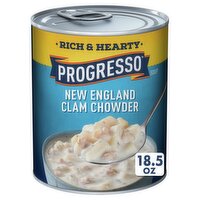 Progresso Rich & Hearty New England Clam Chowder Soup, 18.5 oz, 18.5 Ounce