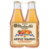 Martinelli's Gold Medal Sparkling Apple-Mango Juice, 10 fl oz, 4 count, 40 Fluid ounce