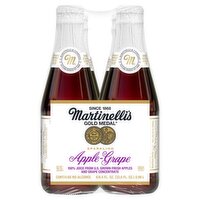 Martinelli's Gold Medal Sparkling Apple-Grape Juice, 8.4 fl oz, 4 count