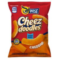 Wise Cheez Doodles Baked Puffs Cheddar Cheese Flavored Corn Snacks, 0.75 oz