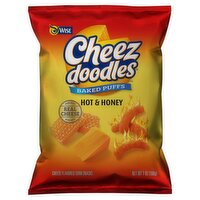 Wise Cheez Doodles Baked Puffs Hot & Honey Cheese Flavored Corn Snacks, 7 oz, 7 Ounce