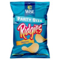 Wise Original Ridgies Potato Chips Party Size, 12.5 oz