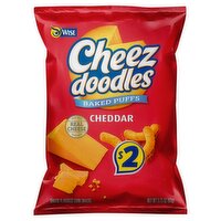 Wise Cheez Doodles Baked Puffs Cheddar Cheese Flavored Corn Snacks, 3.25 oz, 3.25 Ounce