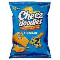 Wise Cheez Doodles Extra Crunchy Cheddar Cheese Flavored Corn Snacks, 3.75 oz, 3.75 Ounce