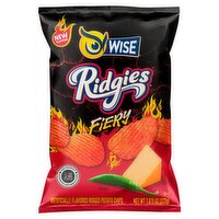 Wise Ridgie Fiery Ridged Potato Chips, 7.875 oz