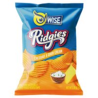 Wise Ridgies Cheddar & Sour Cream Potato Chips, 2.25 oz
